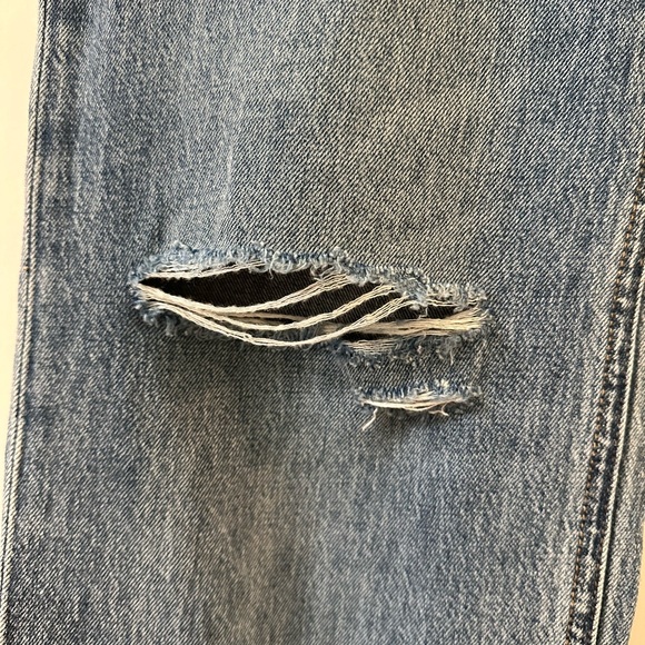 HUDSON Jeans womens Rosie Golden Destructed High-Rise Wide Leg Jean, 23 - Picture 4 of 16